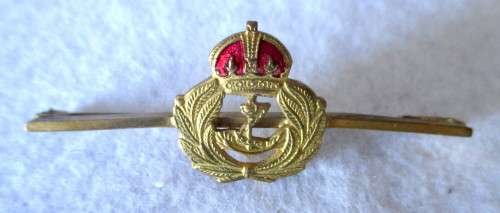 Vintage Military Sweetheart Brooch with enamel Crown