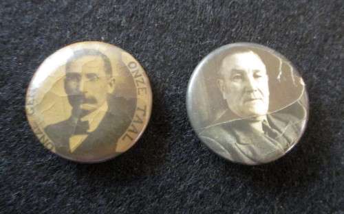 John Voster and Onze Taal Button Badges. As per Photo.