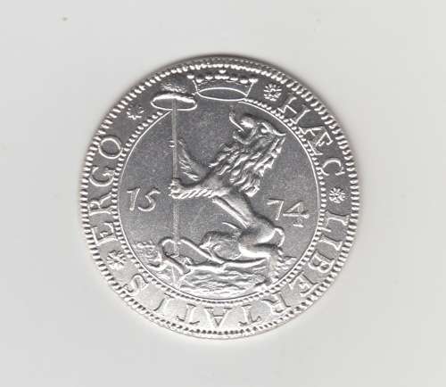 NETHERLANDS LEIDEN HAEC LIBERTATIS ERGO 1574 UNC Token 40mm