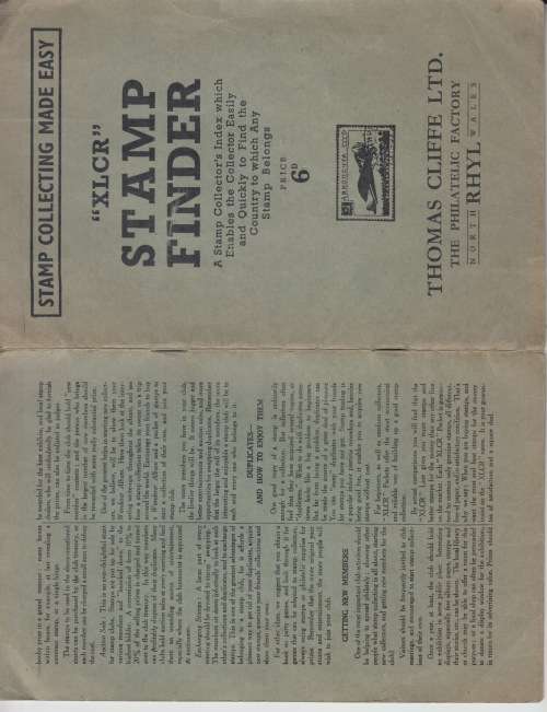 XLCR Stamp Finder, Thomas Cliffe Ltd. Rhyl, 1950s Stamp Collecting Made Easy