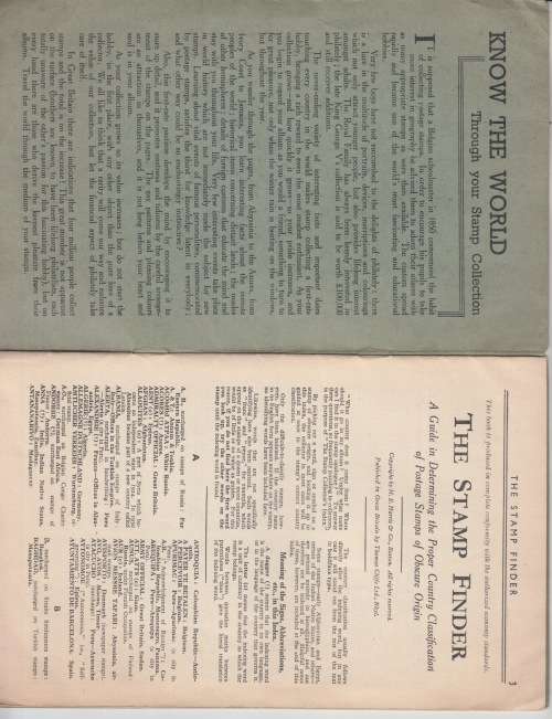 XLCR Stamp Finder, Thomas Cliffe Ltd. Rhyl, 1950s Stamp Collecting Made Easy