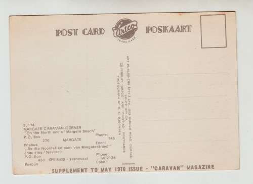 Postcard Margate Caravan Corner 1970`s