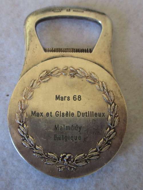 FRENCH CHRISTOFLE GALLIA SILVERPLATE BOTTLE OPENER