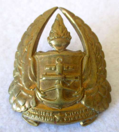 South Africa Military Gymnasium 1950-1967 Brass Other Ranks` metal cap badge 5cm