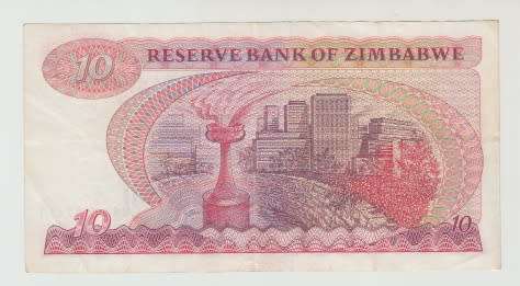 Zimbabwe 10 Dollars 1983 Banknote