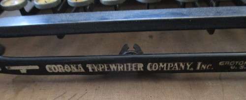 Antique Corona Portable Typewriter 1917 Folding. Belongs to Lt LFH Marrilier WW1.