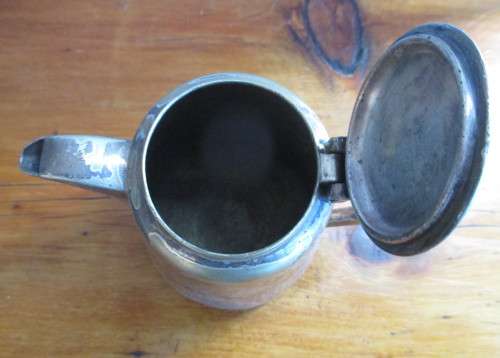 Vintage Hotel Elizabeth Sea Point Coffee Pot. Eton Silver Plate ParamountHard Soldered. 13cm high.