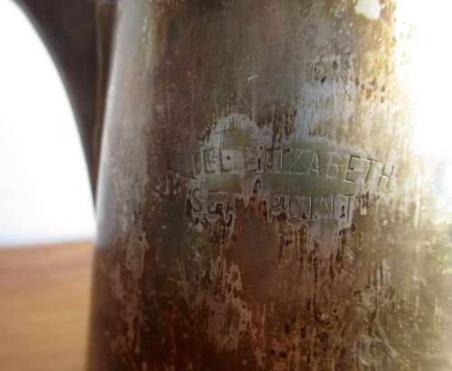 Vintage Hotel Elizabeth Sea Point Coffee Pot. Eton Silver Plate ParamountHard Soldered. 13cm high.