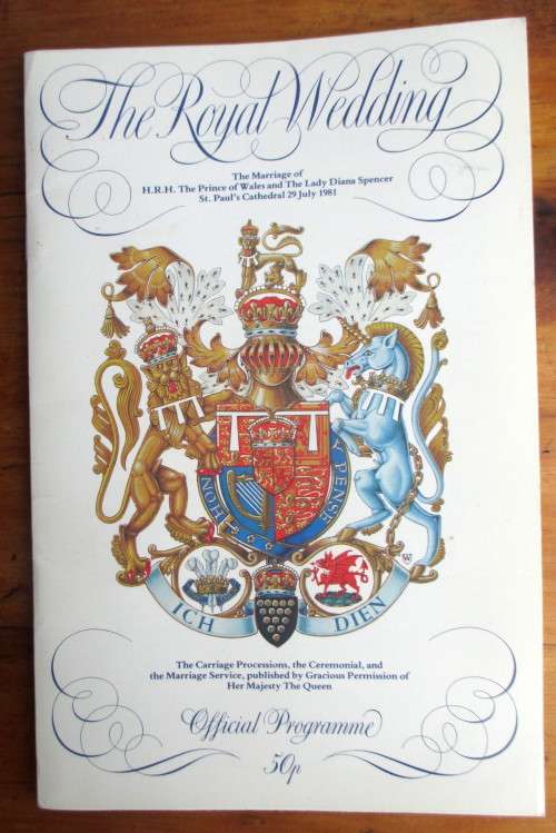1981 Official Programme for the Royal Marraige. 25 pages with photos.