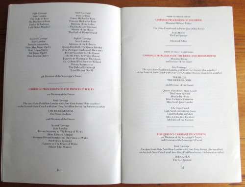 1981 Official Programme for the Royal Marraige. 25 pages with photos.
