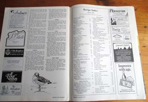 January 1977 Gourmet Magazine of Good Living. 104 pages. Photos and Recipies. Vintage.