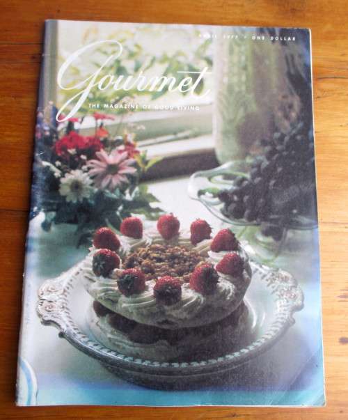 April 1977 Gourmet Magazine of Good Living. 124 pages. Photos and Recipies. Vintage.