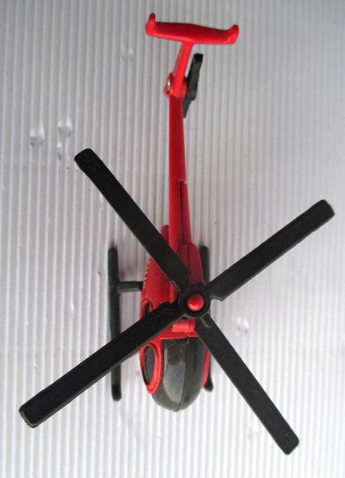 Unbranded Diecast Rescue Helicopter Red. 10cm from head to tail.
