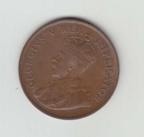 1934 South African Bronze One Penny.