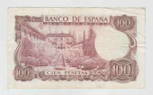 1970 El Banco De Espana 100 Note