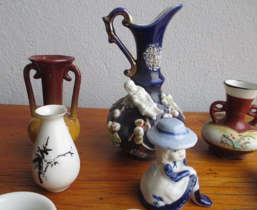 Lot of Mini Porcelain items for a Printer`s Tray. Vintage.