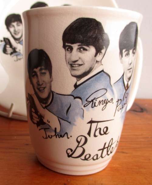 Vintage Original BEATLES Memorabilia MUG and PLATE! 1960s