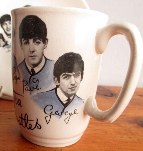 Vintage Original BEATLES Memorabilia MUG and PLATE! 1960s