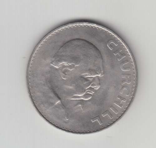 1965 Churchill  British Five Shilling Coin