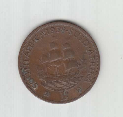 1938 South Africa Union One Penny
