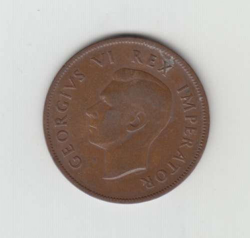 1938 South Africa Union One Penny