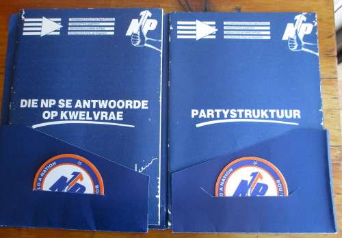 1993 Nasionale Party of Cape Province QandA and Party Structure. 2 Booklets, Photos of members, etc