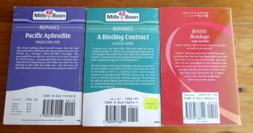 3 x Mills and Boon. Love Stories. Paperback