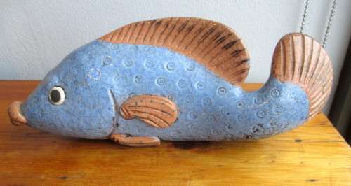 Absolute Lovely Vintage Large Ceramic Fish Ornaments. 350 x 150mm.