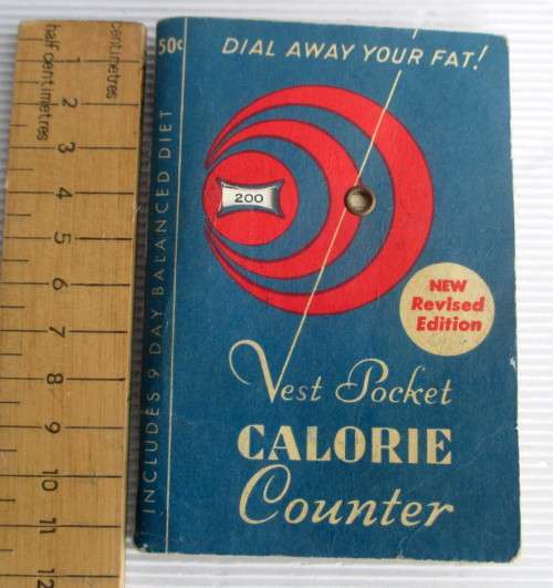 Vintage 1956 Diet Conspiracy Vest Pocket Calorie Counter Dial Away Your Fat Book