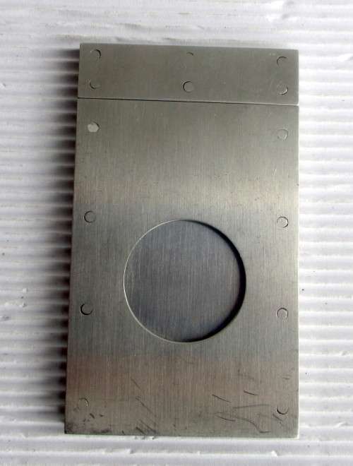 Steel Cigar Cutter, Large 20mm Round Hole. 65mm x 38mm
