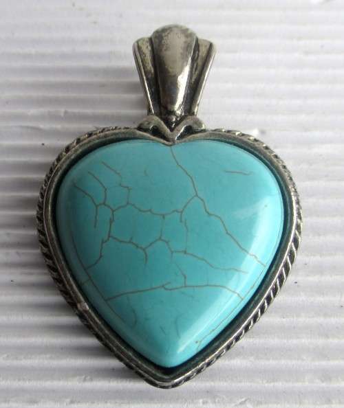 Costume Jewelry Heart Pendant. 40mm