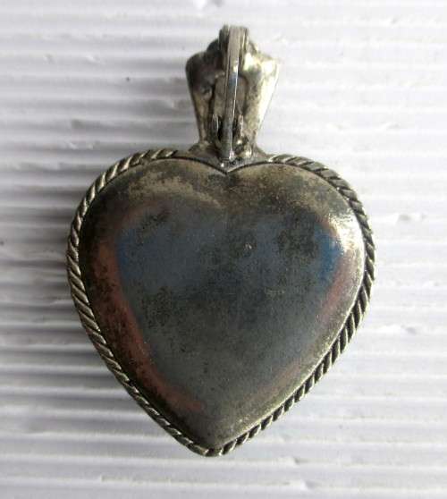 Costume Jewelry Heart Pendant. 40mm