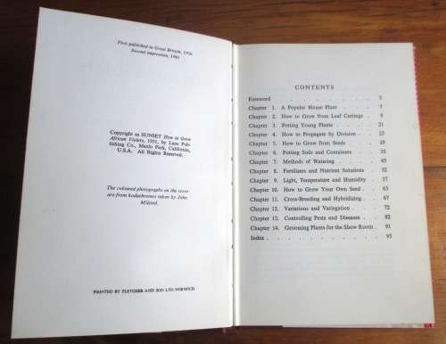 How to grow African Violets, Carolyn Rector. 1961  95p.