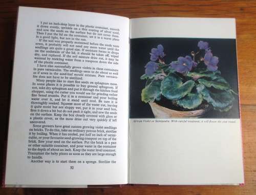 How to grow African Violets, Carolyn Rector. 1961  95p.