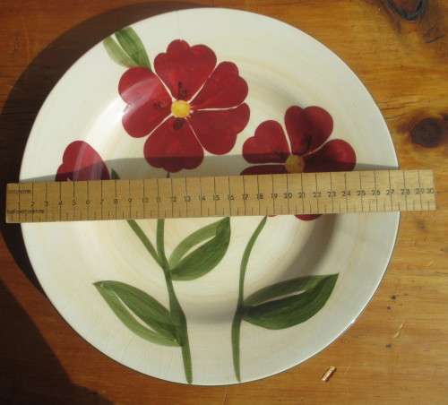 Vintage Hand Painter Ceramic Plate, Lovely glace cracks, refer to photos.