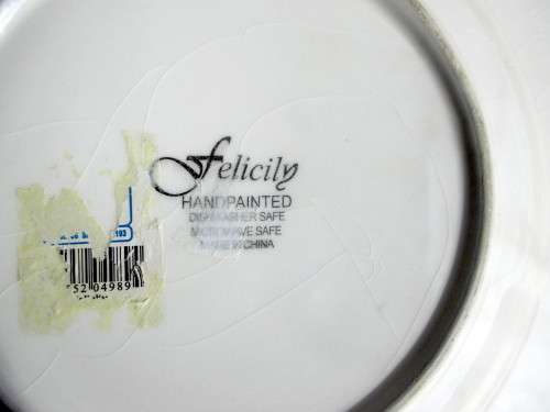 Vintage Hand Painter Ceramic Plate, Lovely glace cracks, refer to photos.