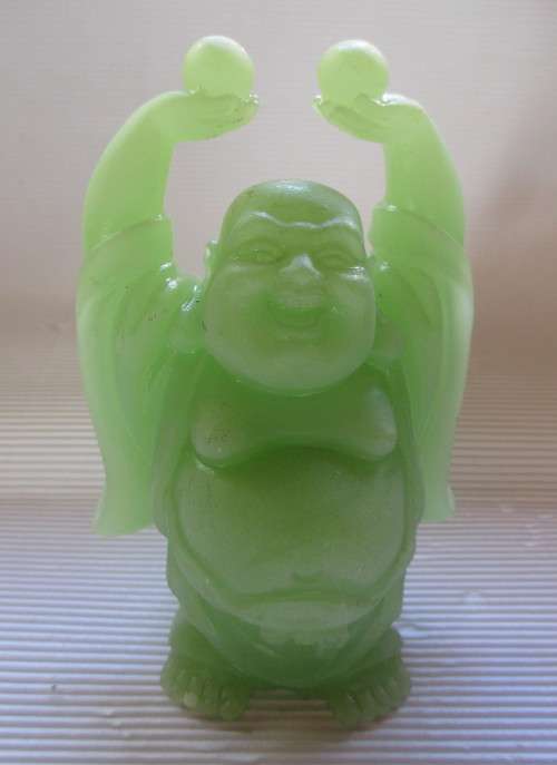 Gorgeous Laughing Resin Jade Budha. 120mm high