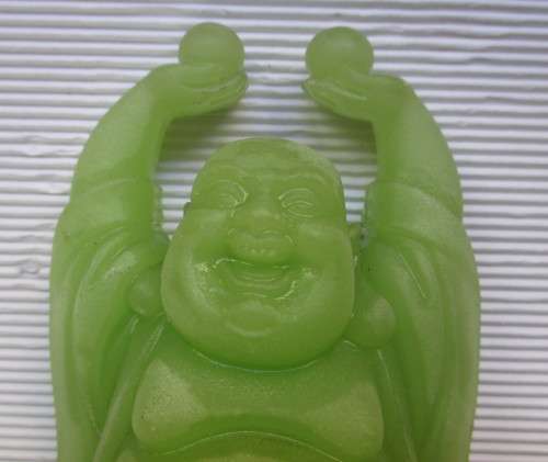 Gorgeous Laughing Resin Jade Budha. 120mm high