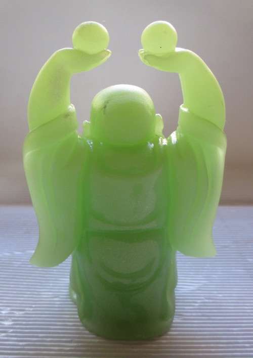 Gorgeous Laughing Resin Jade Budha. 120mm high