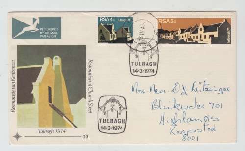 1974 Tulbagh Kerstraat Restuarasie Airmail