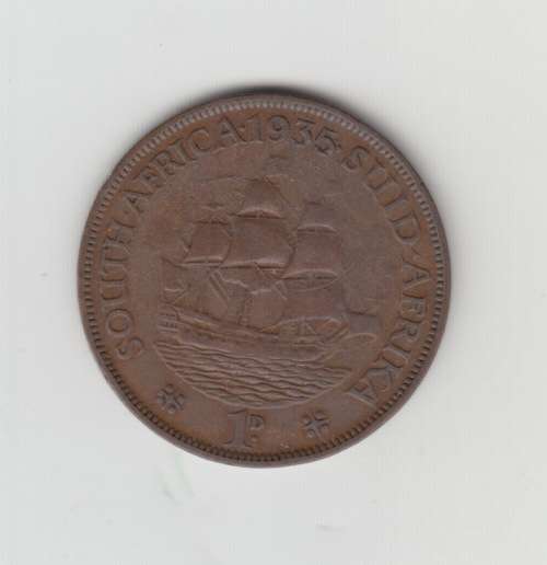 1935 SA Union One Penny