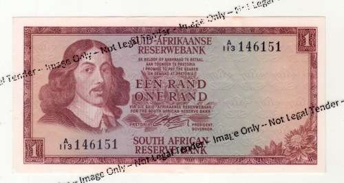 1966 SA One Rand Note