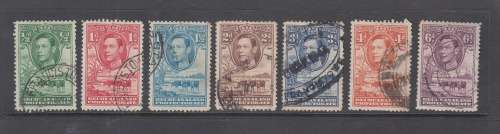 Bechuanaland 1938, Lot of 6 Stamps. Half Penny to 6 Penny.