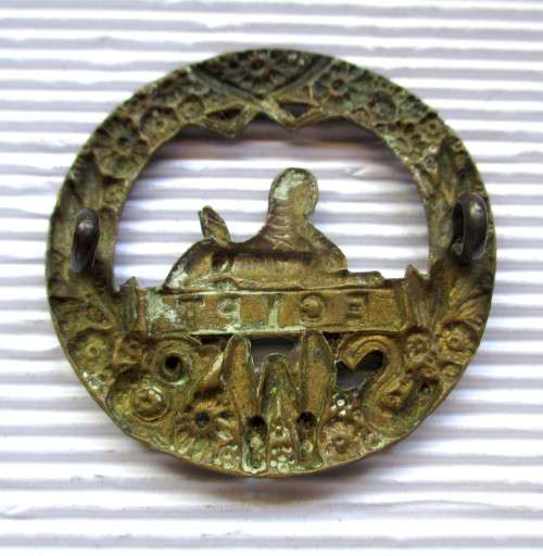 WW1 South Wales Borderers Cap Badge Egypt SWB Bi-Metal