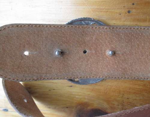 Vintage Belt Buckle and leather belt. 80cm belt.