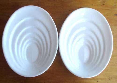 Two Ceramic Soap Dishes. 150mm x 110mm.