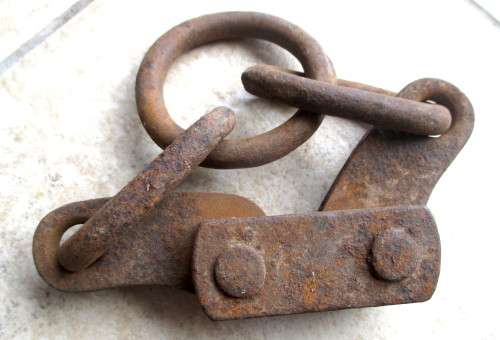 Lot of Antique Iron Tools. Heavy. Incl Cuffs.