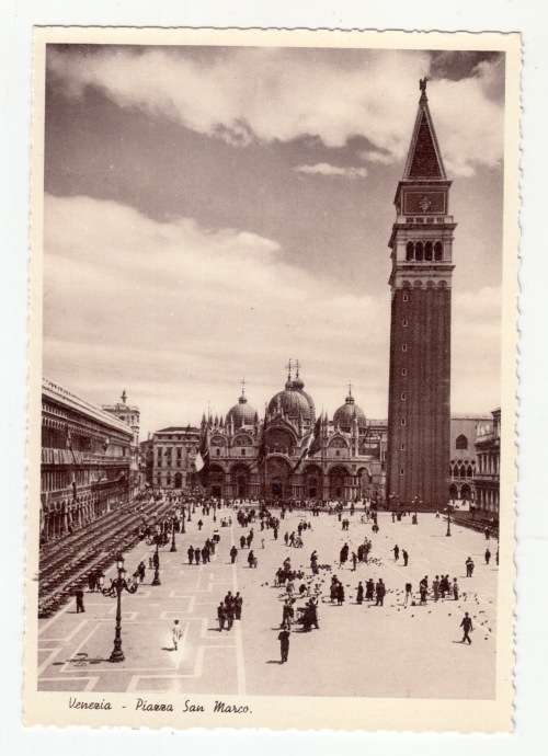 1937 Vintage Photo Postcard - Venezia - Piazza San Marco