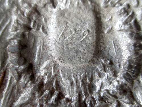Vintage Musterschutz Cast Plaque. Very heavy, detailed embossed. 18cm diameter.