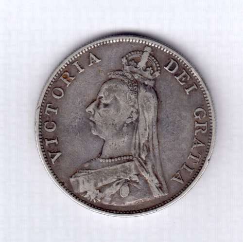 1889 Queen Victoria British Silver Double Florin